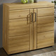 Kommoden - Kommodenserie mit Türen und Schubladen mit Softclose, in Farbe EICHE HELL, in Ausführung 2-türig