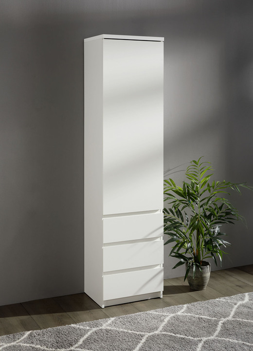 Mehrzweckschränke - Schrank in modernem Design, in Farbe WEISS Ansicht 1