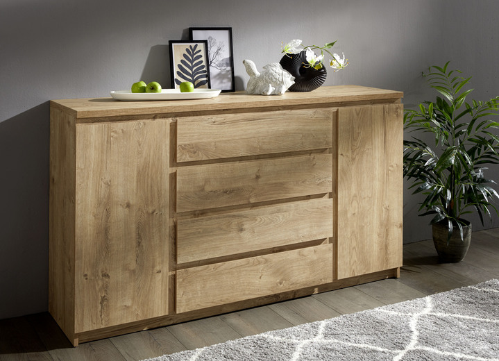 Kommoden - Kommode in modernem Design, in Farbe WEISS, in Ausführung Kommode, 1-türig Ansicht 4