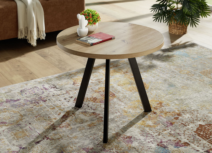 Couchtische - Raffinierter Couchtisch mit schwarzen Metallfüßen, in Farbe SCHWARZ-ASTEICHE Ansicht 1