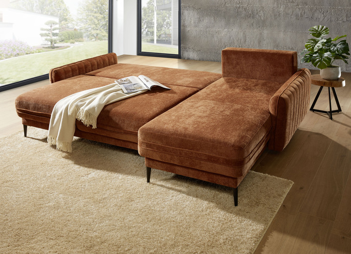 Polsterecken - Polsterecke mit Bettfunktion und Bettkasten, in Farbe TERRA Ansicht 4