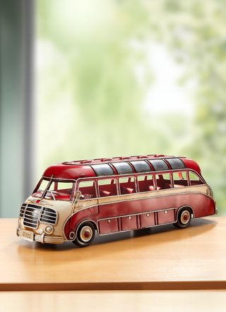 Sammlermodelle - Nostalgischer Setra-Bus der 1950er-Jahre, in Farbe ROT-WEISS
