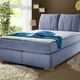 Boxspringbetten - Boxspringbett mit Topper, in Farbe BLAU – Farbe BLAU – Ansicht 2