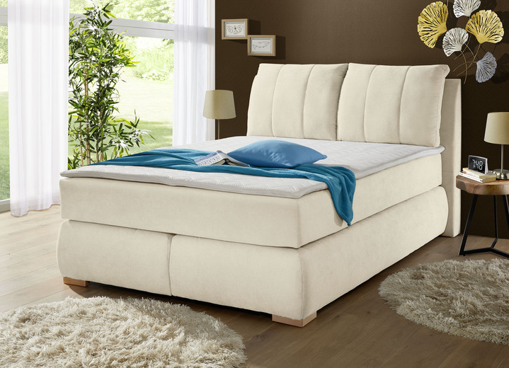 Boxspringbetten - Boxspringbett mit Topper, in Farbe BLAU Ansicht 4