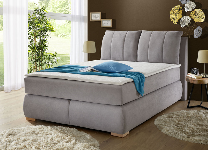 Boxspringbetten - Boxspringbett mit Topper, in Farbe BLAU Ansicht 5
