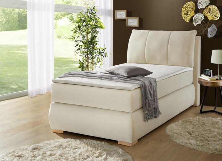 Boxspringbetten - Boxspringbett mit Topper, in Farbe CREME Ansicht 1
