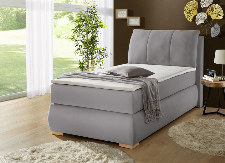 Boxspringbetten - Boxspringbett mit Topper, in Farbe BLAU Ansicht 3
