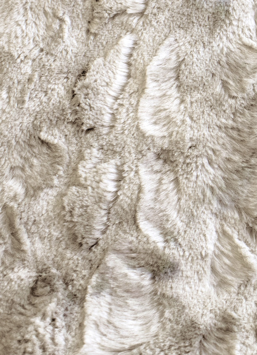 Decken - XXL-Heizdecke in Lammfell-Optik, in Farbe BEIGE Ansicht 2