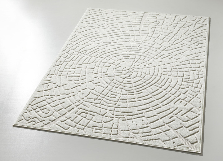 Modern - Brücken und Teppiche mit faszinierendem Dessin, in Größe 111 (Brücke, 60x110 cm) bis 282 (Teppich, 200x290 cm), in Farbe CREME Ansicht 1