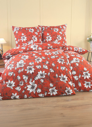 Bettwäschegarnituren - Bettwäsche-Garnitur in Renforcé-Qualität, in Größe 111 (40/80 cm + 135/200 cm) bis 115 (80/80 cm + 155/220 cm), in Farbe BEIGE