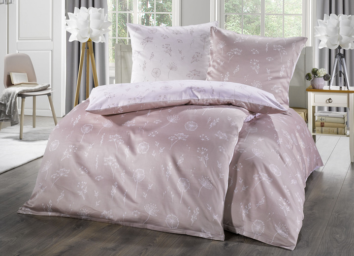 Kleine Wolke - Wunderhübsche Wende-Bettwäsche-Garnitur, in Größe 112 (80/80 cm + 135/200 cm) bis 115 (80/80 cm + 155/220 cm), in Farbe ROSÉ Ansicht 1