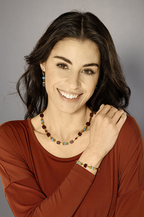 Ohrschmuck - Ohrringe mit Bernstein und Türkis, in Farbe  Ansicht 1