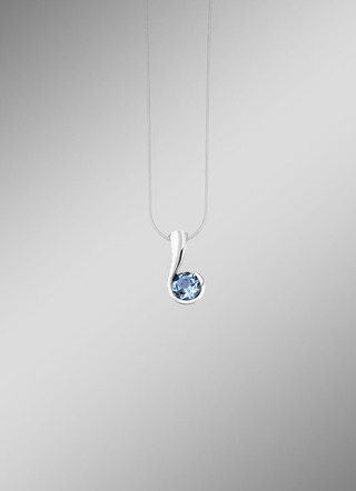 Anhänger aus Platin mit Aquamarin