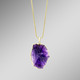Anhänger - Echt Amethyst Anhänger mit Kette, in Farbe  – Ansicht 1