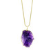 Anhänger - Echt Amethyst Anhänger mit Kette, in Farbe  – Ansicht 2