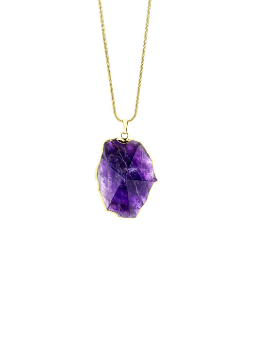 Anhänger - Echt Amethyst Anhänger mit Kette, in Farbe  Ansicht 2