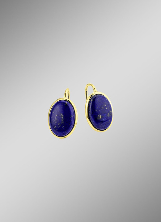 Ohrschmuck - Vergoldete Ohrringe mit Lapislazuli, in Farbe  Ansicht 1