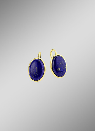 Vergoldete Ohrringe mit Lapislazuli