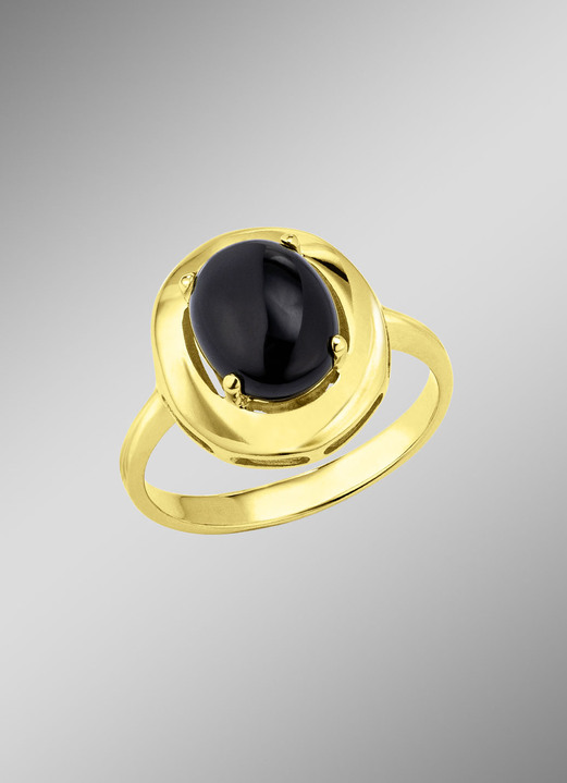 Ringe - Damenring mit Onyx, in Größe 160 bis 220, in Farbe  Ansicht 1