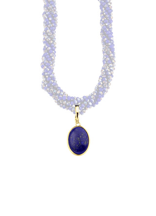 Vergoldeter Anhänger mit Lapislazuli