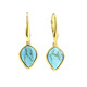 Ohrschmuck - Vergoldete Ohrringe mit Türkis, in Farbe  – Ansicht 2