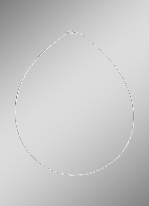 Halsketten - Eleganter Omega-Halsreif aus Silber, in Farbe  Ansicht 1