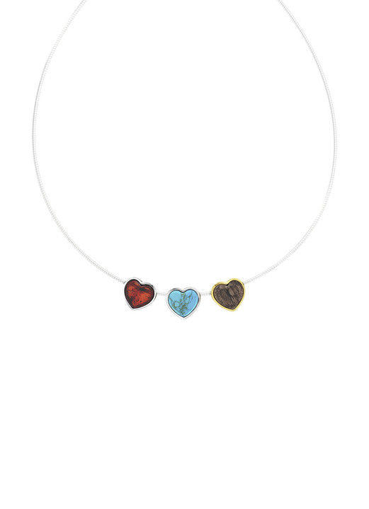 Anhänger - Vergoldeter Herz-Anhänger, in Farbe  Ansicht 4