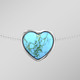 Anhänger - Herz-Anhänger mit Türkis, in Farbe  – Ansicht 1