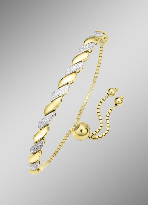 Armbänder - Edles und hochwertiges Armband in Bicolor mit Brillant, in Farbe  Ansicht 1