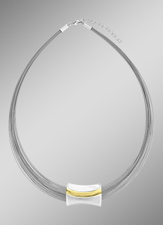 Armbänder - Moderne Garnitur in Bicolor aus Silber 925/- fein und Stahl, in Farbe , in Ausführung Armband Ansicht 5