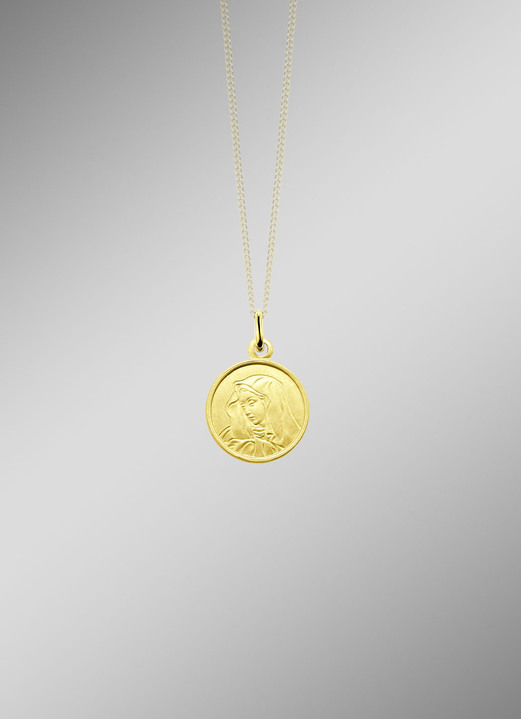 Anhänger - Eleganter Madonna-Anhänger aus Gold 585/- fein, in Farbe  Ansicht 1