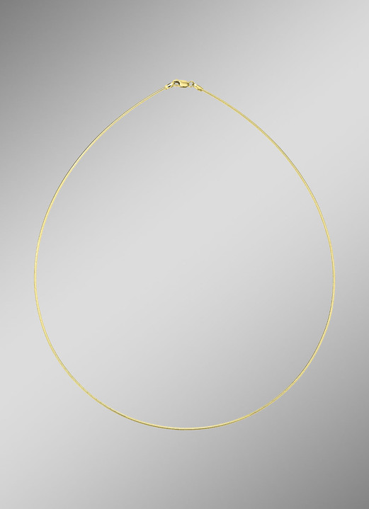 Halsketten - Hochwertiger Omega-Halsreif aus Gold 585/- fein, in Farbe  Ansicht 1