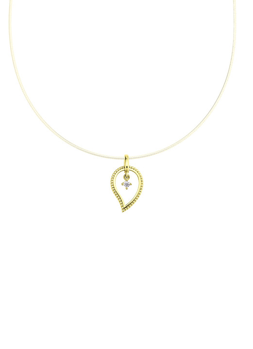 Anhänger - Edler Anhänger aus Gold 585/- fein mit Brillant, in Farbe  Ansicht 2
