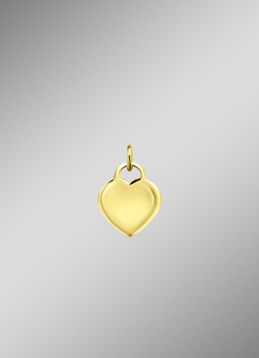 Anhänger - Ein tolles Geschenk: Herz-Anhänger aus Gold 585/- fein, in Farbe  Ansicht 1
