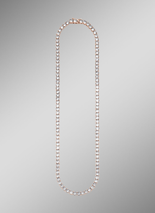 Halsketten - Halskette aus hochwertigem Messing, in Farbe SILBER, in Ausführung Messing, rhodiniert Ansicht 5