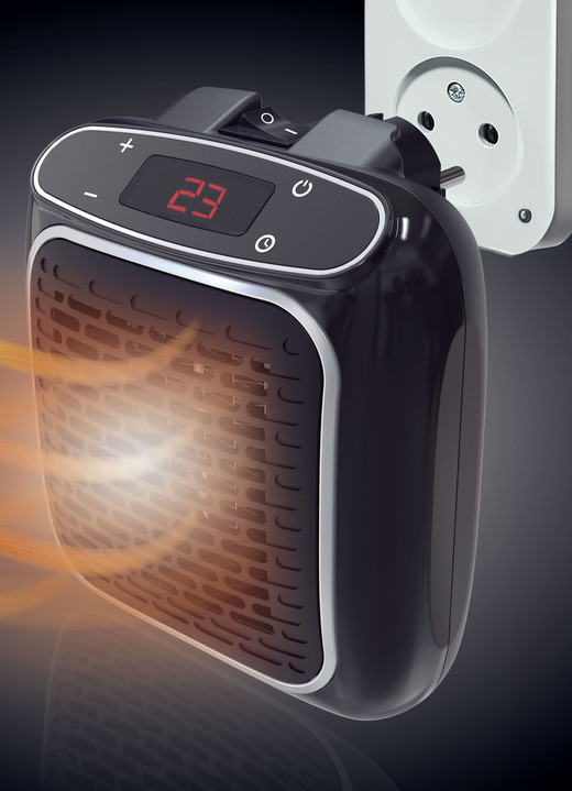 Raumklima - Mini-Heizung mit Thermo-Keramik-Heiztechnologie, in Farbe SCHWARZ Ansicht 1