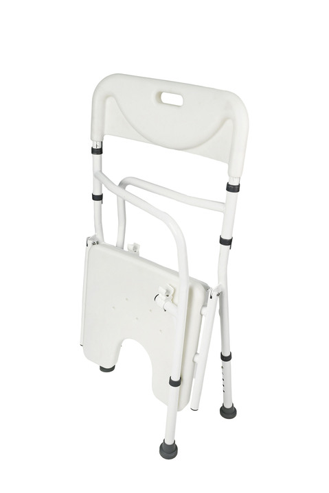 Badhilfen -  Faltbare Duschstuhl , in Farbe WEISS Ansicht 2