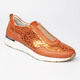 Slipper & Schnürschuhe - Modischer Stretch-Sneaker im Leo-Look – Farbe ROST Slipper & Schnürschuhe - Modischer Stretch-Sneaker im Leo-Look, in Größe 036 bis 042, in Farbe BLAU