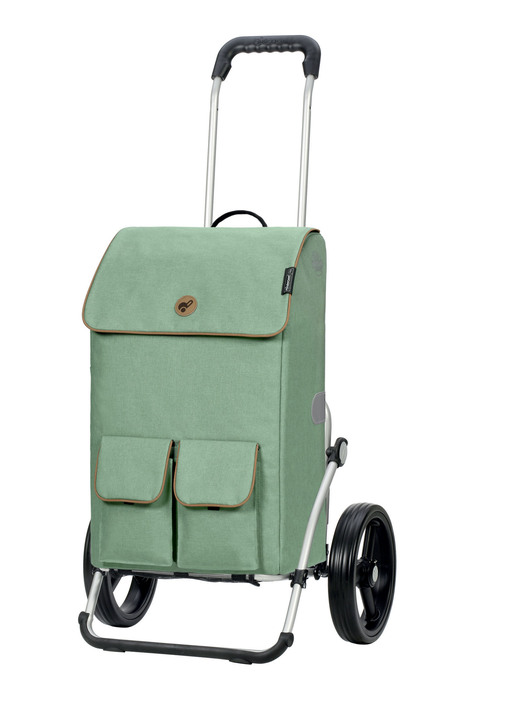 Einkaufstrolleys - Einkaufsroller aus hochwertigem Aluminium, in Farbe SCHWARZ Ansicht 2