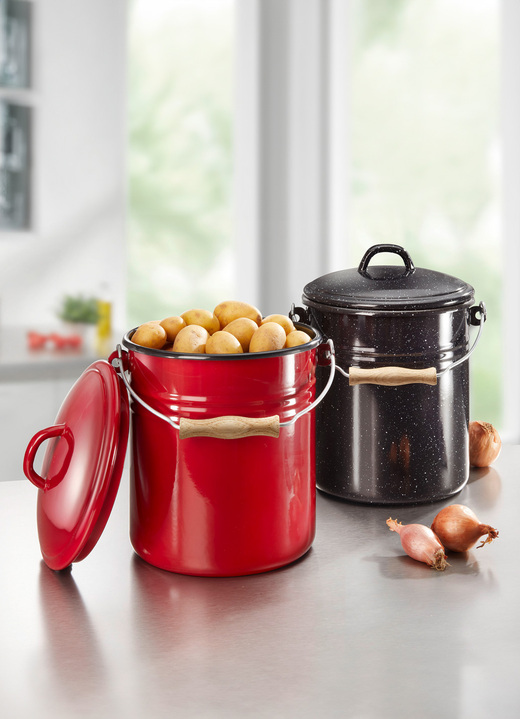 Schüsseln & Behälter - Eimer aus hochwertiger Emaille, in Farbe SCHWARZ, in Ausführung Eimer, 5 Liter Ansicht 2