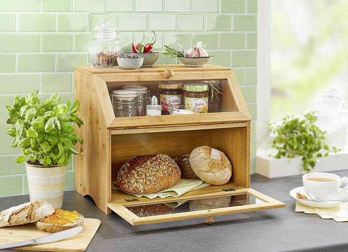 Haushaltshelfer - Backwaren-Theke für das Frühstücksbuffet zu Hause, in Farbe BRAUN, in Ausführung Backwaren-Theke Ansicht 2