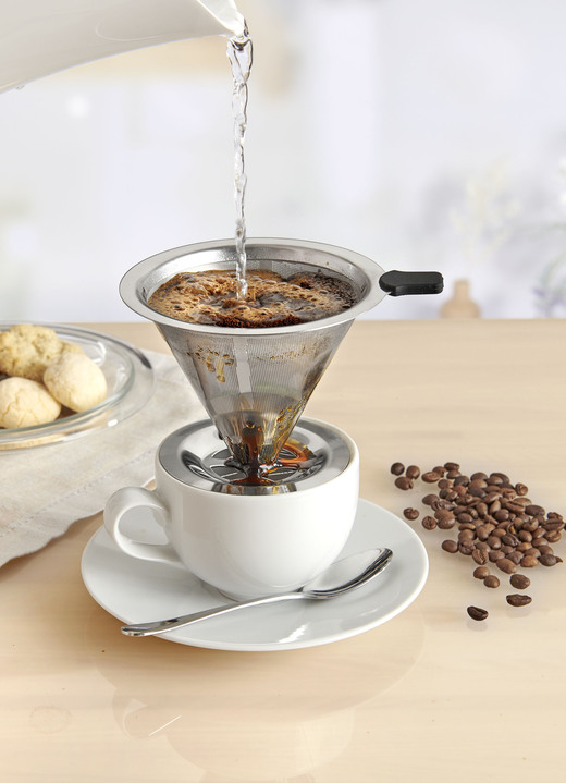 Haushaltshelfer - Edelstahl-Kaffee-Dauerfilter, in Farbe EDELSTAHL