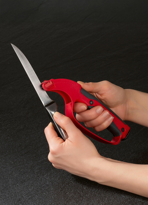 Haushaltshelfer - EASYmaxx Universal-Klingenschärfer, in Farbe ROT-SCHWARZ Ansicht 7