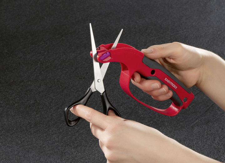 Haushaltshelfer - EASYmaxx Universal-Klingenschärfer, in Farbe ROT-SCHWARZ Ansicht 4