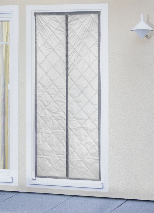 Raumklima - Ganzjahres-Magnetvorhang 2-in-1mit Kälte- und Hitzeschutz, in Farbe GRAU Ansicht 2