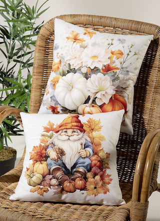 Herbstliche Kissenbezüge in Samtoptik