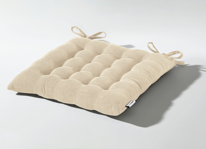 Dekokissen & Hüllen - Stuhlkissen und Kissenbezug in Feincord, in Größe 905 (Kissenbezug, 40x40 cm) bis 915 (Stuhlkissen, 38x38x 4 cm), in Farbe WEINROT Ansicht 8