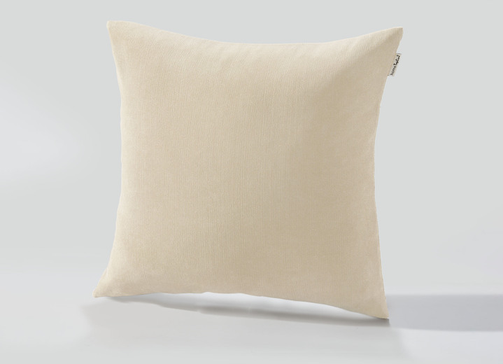 Dekokissen & Hüllen - Stuhlkissen und Kissenbezug in Feincord, in Größe 905 (Kissenbezug, 40x40 cm) bis 915 (Stuhlkissen, 38x38x 4 cm), in Farbe WEINROT Ansicht 7