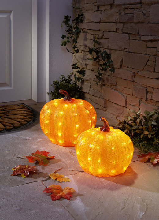 Wohnaccessoires - Batteriebetriebener LED-Kürbis, in Farbe ORANGE, in Ausführung LED-Kürbis, 20 cm