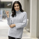 Basics - Pullover in Strukturmix, in Größe L(44/46) bis XXL(52/54), in Farbe EISBLAU MELIERT – Farbe HELLGRAU MELIERT – Ansicht 1